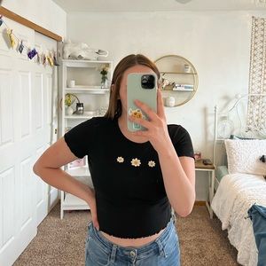 Flower crop top